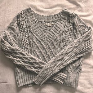 cute ae sort of cropped sweater